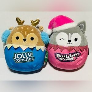 Squishmallows Holiday Heidi (Bubble Yum) & Dawn (Jolly Rancher)